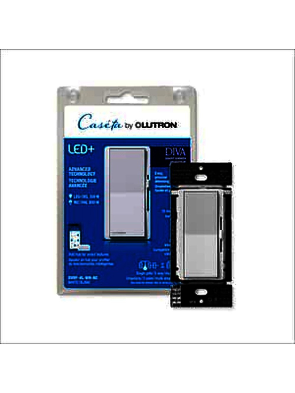Lutron Diva Smart Dimmer Switch For Caseta White